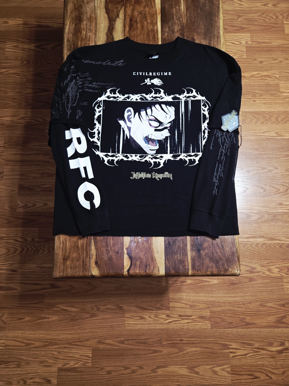 Civil Regime/Jujutsu Kaisen Collab Black Graphic Longsleeve Tee